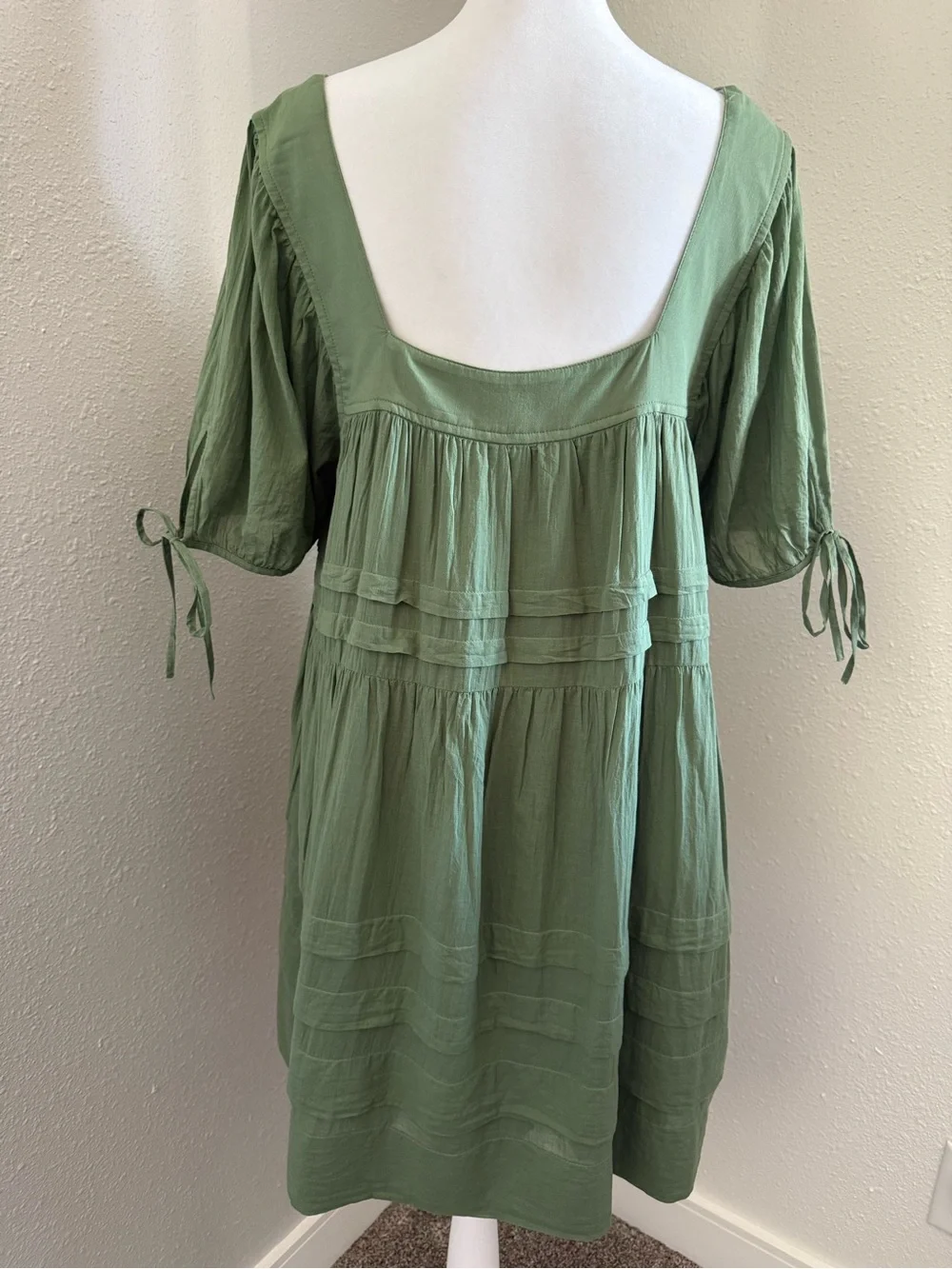 NWT J.Crew Calliste Cotton Voile Mini Dress Green Faded Moss M